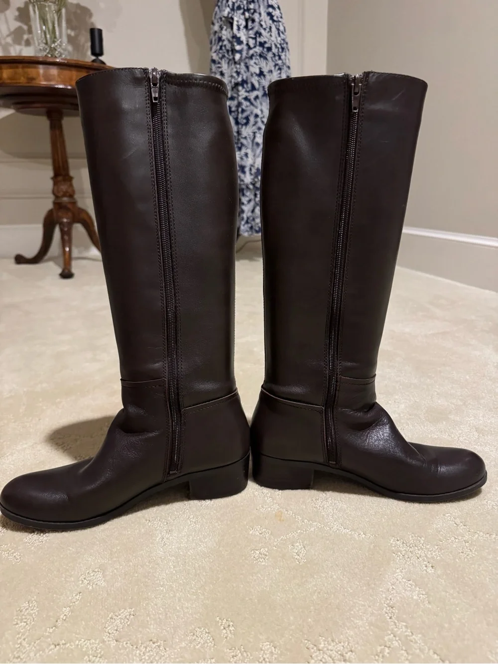 GUESS dark-brown knee-high riding boots - Dark Brown 7M